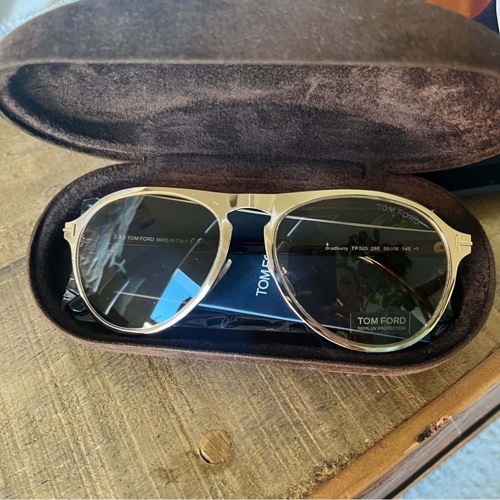 Unisex Tom Ford Bradburry Gold Sunglasses